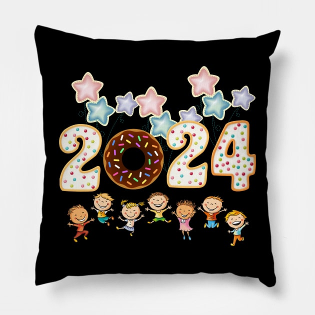 2024. Welcome 2024.Happy New Year 2024. 2024 Donot Pillow by ShopiLike