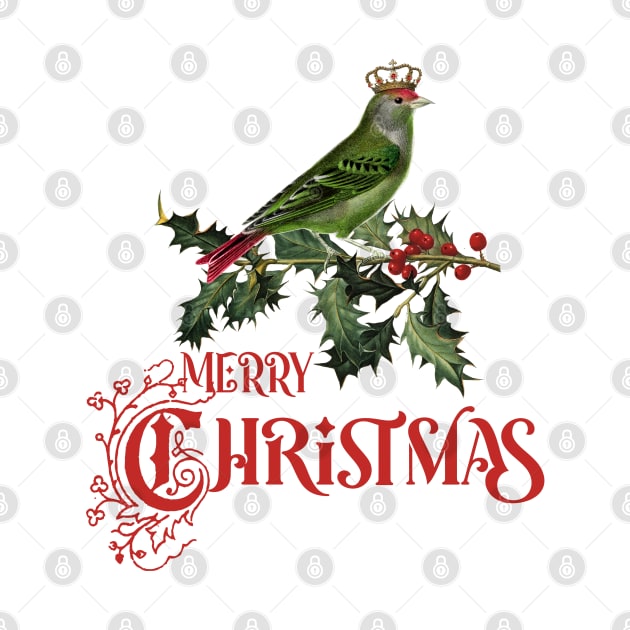 Christmas Illustration with Bird by Biophilia