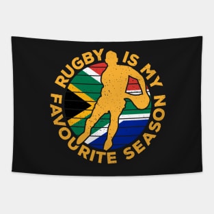 Rugby Is My Favourite Season Sport South Africa Tapestry