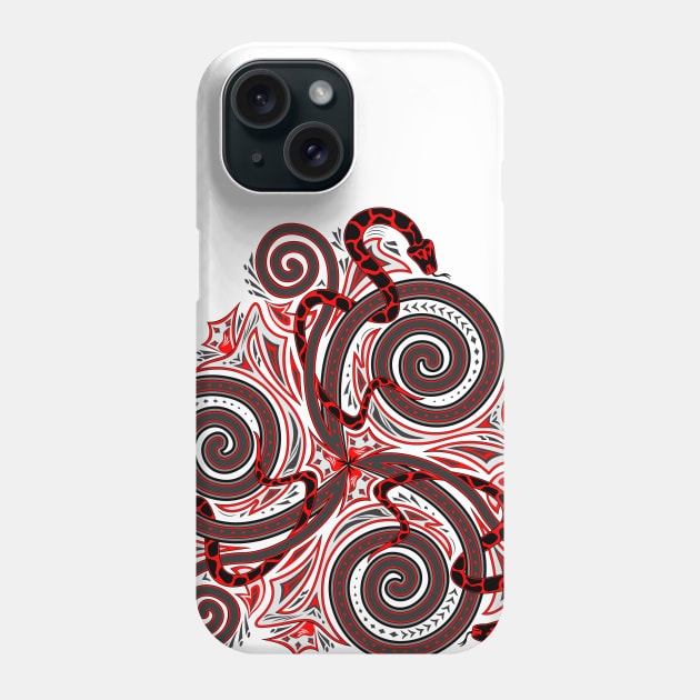 Trickle symbol and interweaving snakes Phone Case by Artist Natalja Cernecka