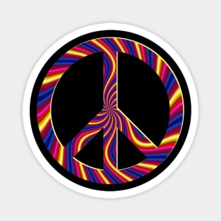 Peace Sign - Psychedelic Colors Magnet