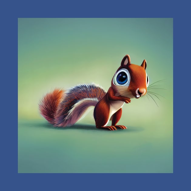 Cute Cartoon Squirrel by Geminiartstudio