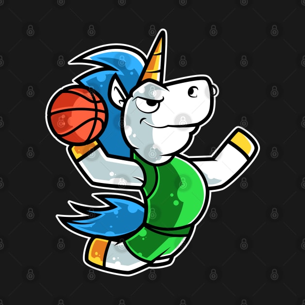 Unicorn Basketball Game Day Funny Team Sports B-ball graphic by theodoros20