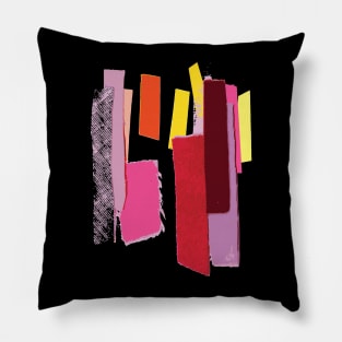 Geometric Color Swatches Illustration - Fuchsia Pillow