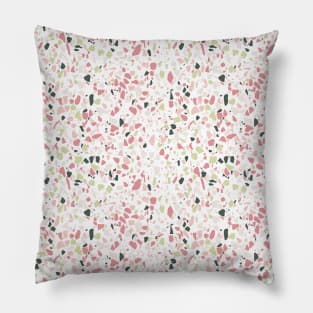 Spring Summer Pink Modern Terrazzo Pattern Pillow