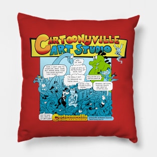 Cartoonyville Art Studio Crowd Pillow