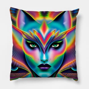 Catgirl DMTfied (29) Pillow