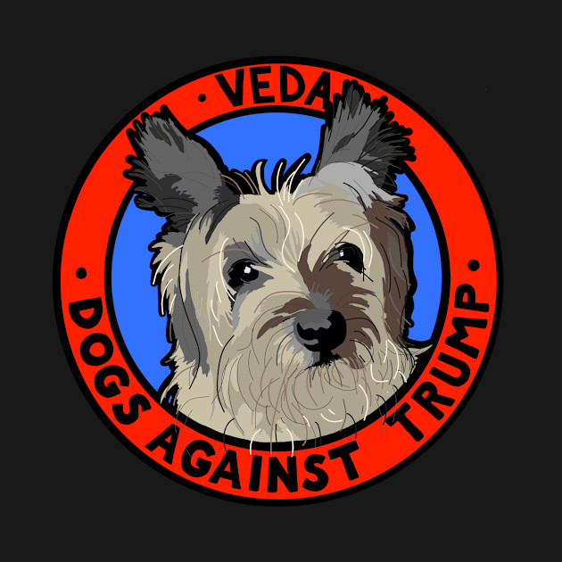 Disover DOGS AGAINST TRUMP - VEDA - Anti Trump - T-Shirt