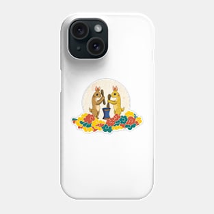 Minhwa: Moon Rabbit B Type (Korean traditional/folk art) Phone Case