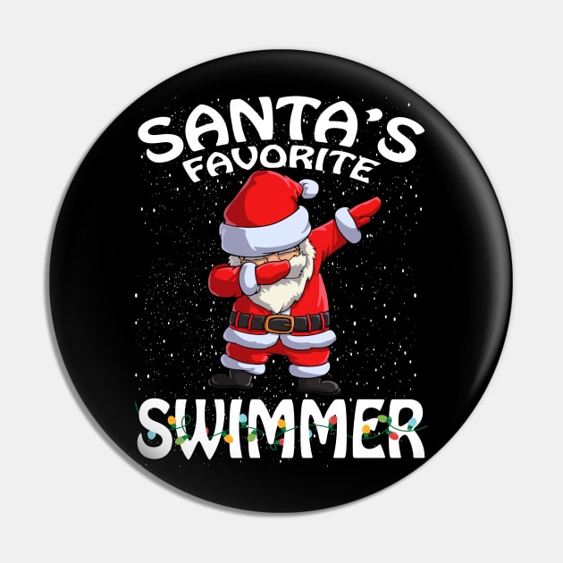 Santas Favorite Swimmer Christmas Pin by intelus