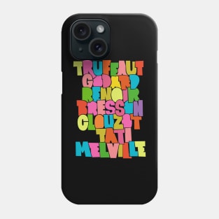 French Cult Movie Directors Typo Design Phone Case