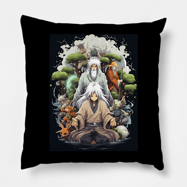 mushi shi fanart anime graphic tee Pillow by FunartsbyM