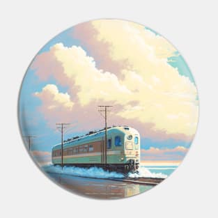 Retro Anime Style Old Japanese Train Pin