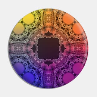 Hidden Skull Tie Dye Rainbow Pin