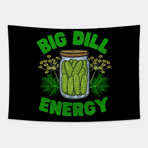 Big Dill Energy Pickle Jar Tapestry by Curio Pop Relics