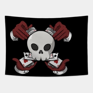 Croupiers crew Jolly Roger pirate flag (no caption) Tapestry