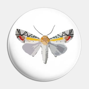 Picasso Moth Digital Painting Pin