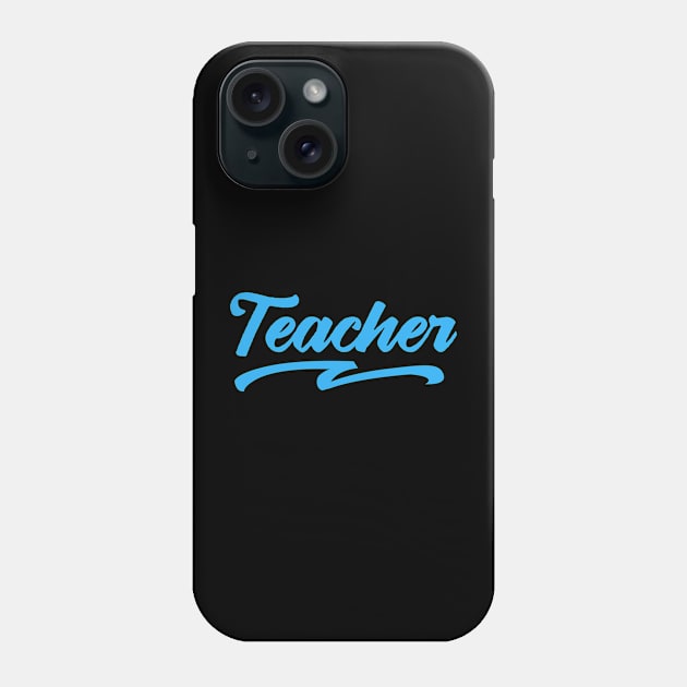 teacher typography text Phone Case by teemarket