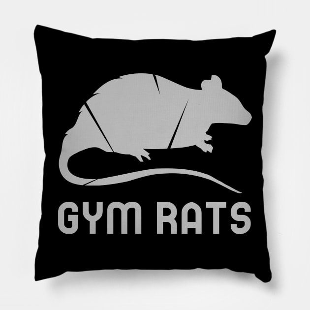 Gym Rats - Funny Fitness Design Pillow by Thom ^_^