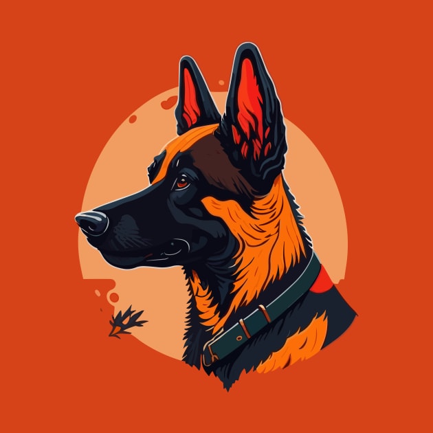 Belgian Malinois Portrait by SpriteGuy95