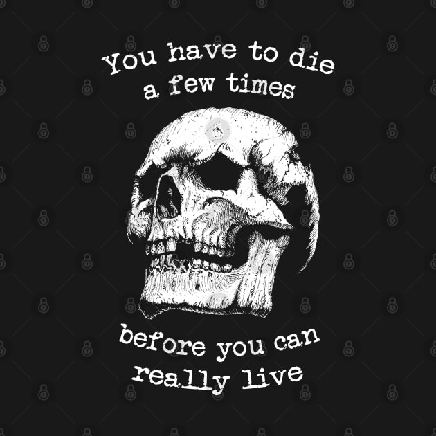 Bukowski quote skull by grimsoulart