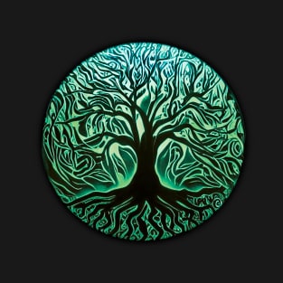 Tree of Life Circle 2 Green T-Shirt