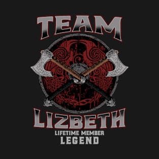 Lizbeth Name - Lifetime Member Legend - Viking T-Shirt