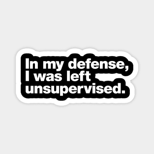 In my defense, I was left unsupervised. Magnet