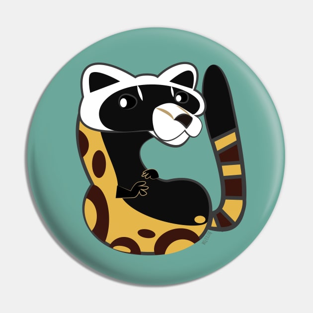 Totem Vormela Marble Polecat - Ferret Pin by belettelepink