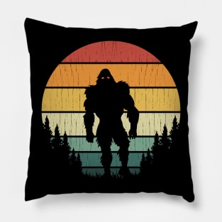 Bigfoot Retro Vintage Pillow