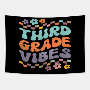 Third Grade Vibes Back To School 3rd Grade Teacher Girl Boy Tapestry