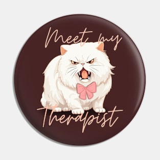 My cat is my therapist Pin