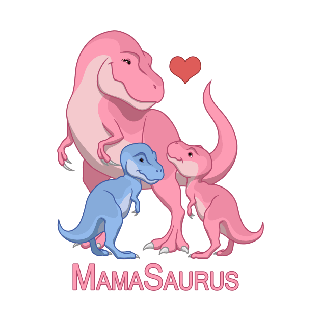 MamaSaurus Mother T-rex & Baby Boy Girl Dinosaurs by csforest
