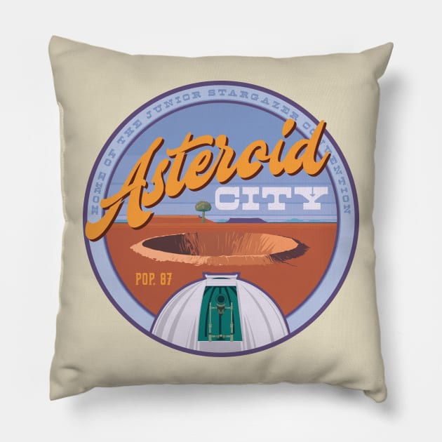 Asteroid City Pillow by MindsparkCreative