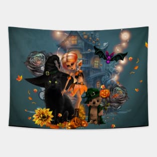 Cute funny halloween design Tapestry