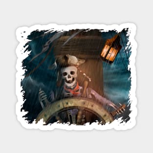 Pirate Skeleton No Text Magnet