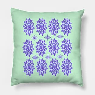 purple Flower Pattern Pillow