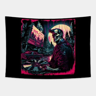 Psychobilly Blood Moon City Tapestry