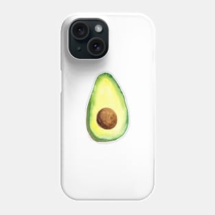 Watercolor Avocado Texture Phone Case