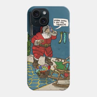 Funny Retro Santa Claus' Visit At Christmas Eve Phone Case