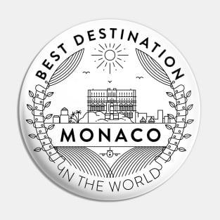 Monaco Minimal Badge Design Pin