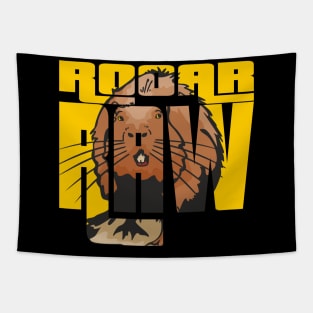 Rooar Raw Beaver T-Shirt 2 Tapestry