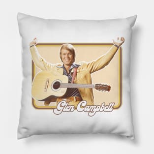 Glen Campbell // Retro 70s Style Fan Design Pillow