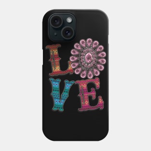 Love Hot Pink Gem Stone Phone Case