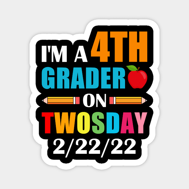 boys kids 4th Grader On Twosday 2 22 22 Magnet by loveshop