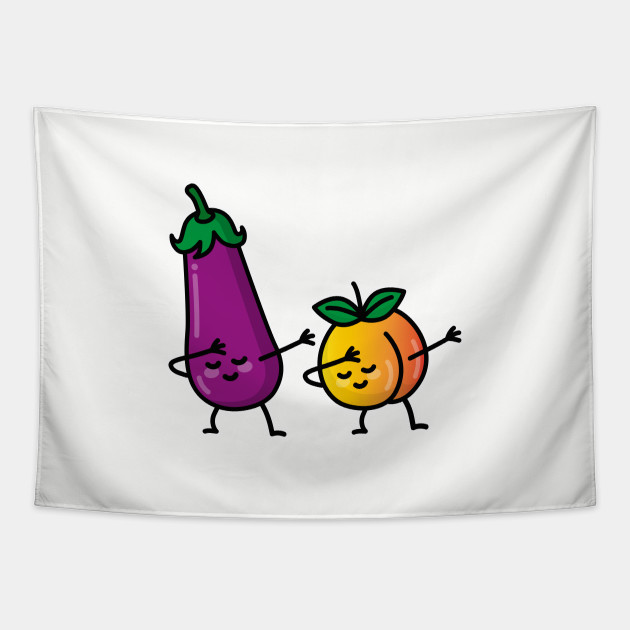 Eggplant and Peach - Eggplant And Peach - Tapestry