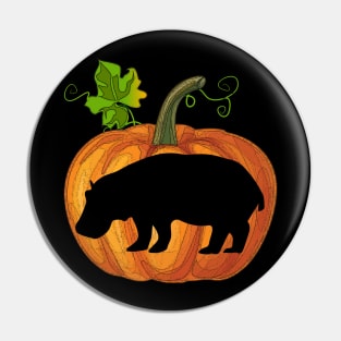 Hippopotamus in pumpkin Pin