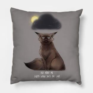 Moody Cat Pillow