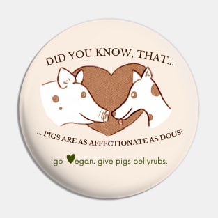 Pigs are as AFFECTIONATE as Dogs Pin