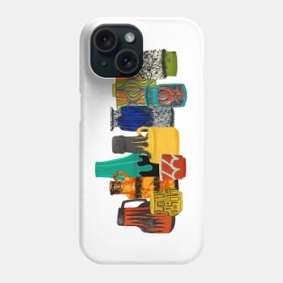 Mid mod pottery collection horizontal Phone Case